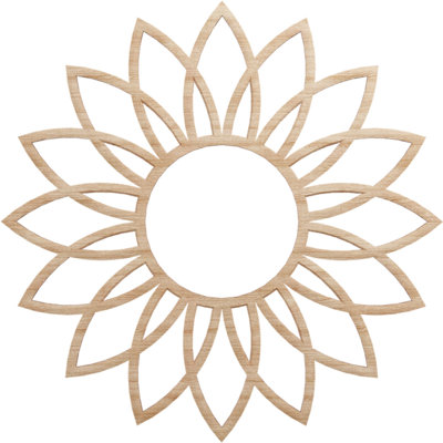 Médaillon de plafond 18 "x 18" x P 6 1/4 "x P 3/8" Daisy