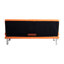 Lit orange de 67 po avec double pliage et table basse pour bureau, 3 positions réglables, revêtement en velours, pieds en métal, design compact pour salon, 2 sièges multifonctionnels à angles multiples, velours doux.