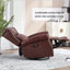 Fauteuil inclinable manuel à massage thermique avec chaise berçante et pivotante en cuir véritable pour le salon