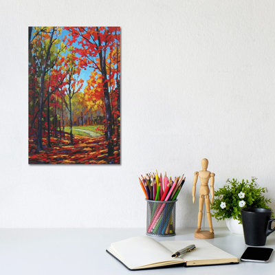 «Autumn Path V» par Patty Baker - peinture sur toile tendue