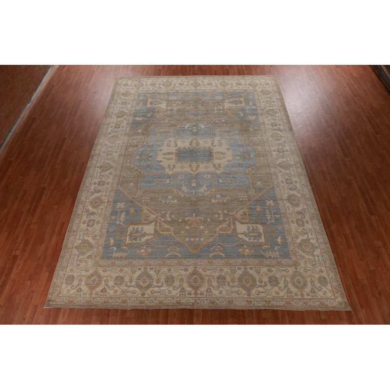 Vegetable Dye Oushak Turkish Large Rug 10x14