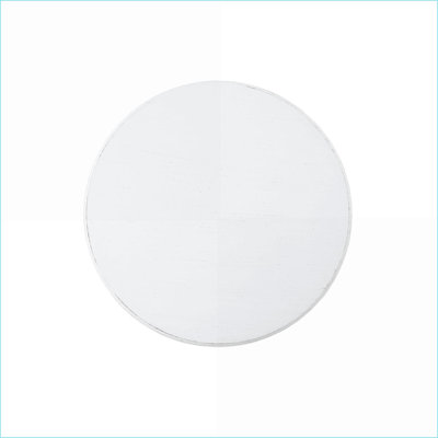 Table basse blanche à piédestal rond, style transitionnel pour le salon - idéale pour les lampes et amp; Livres