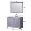 48 po Unité de meuble-lavabo gris foncé l 22 po x P 22 po avec miroir à 9 tiroirs et espace intérieur