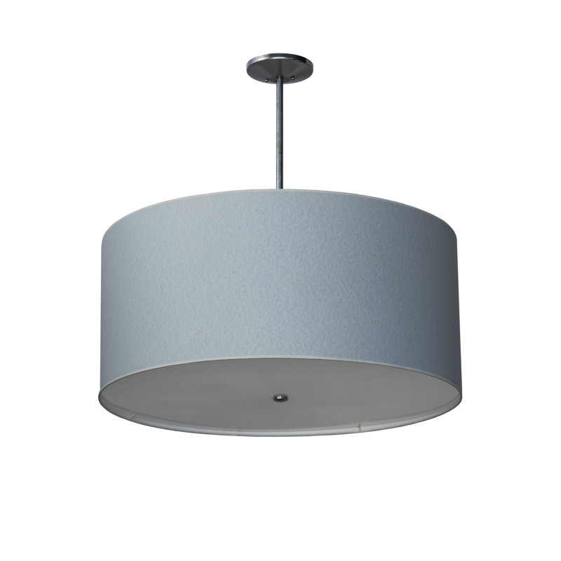Lustre tambour 6 lumières à abat-jour Zap