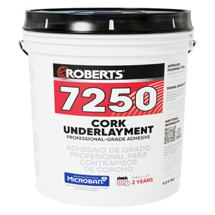 ROBERTS 7250 Cork Underlayment Professional-Grade Adhesive - 4 Gal. (15.14 L)