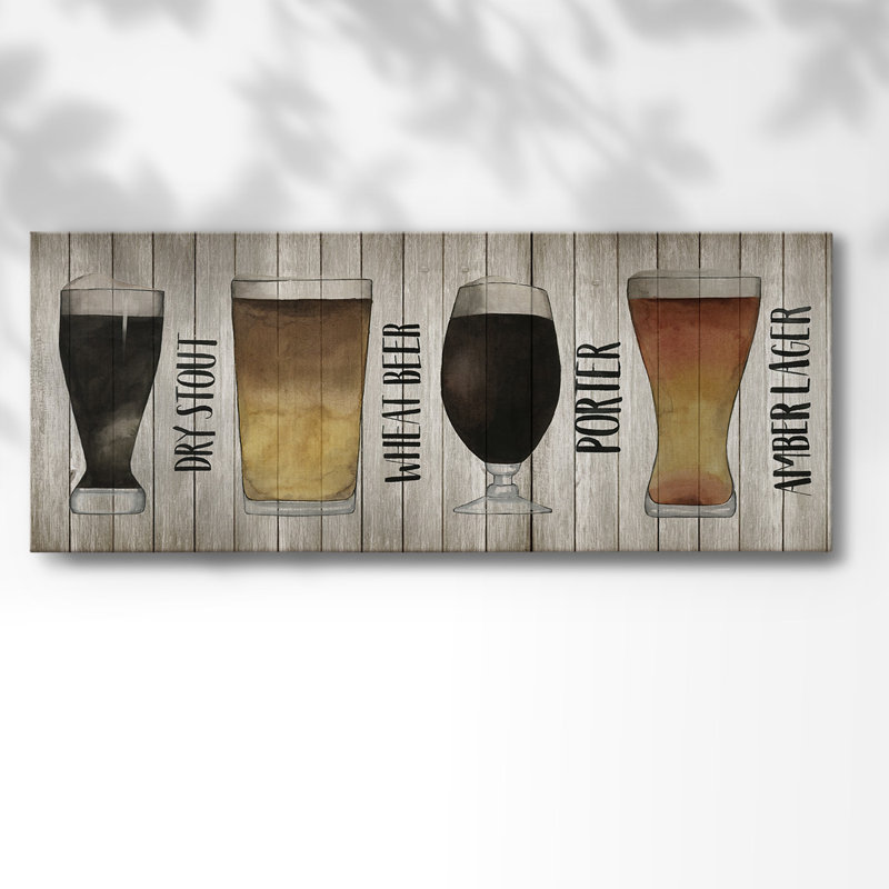 Carte de la bière II, H 24 po x l 60 po x P 1,5 po