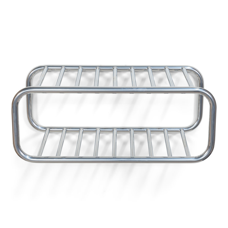 Retro 4 Pair Shoe Rack, Silver