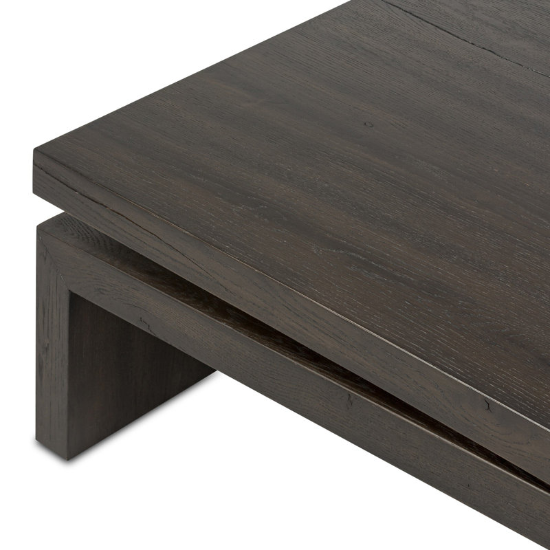Matthes Rectangular Single Coffee Table, Smoked Black Venee