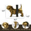 2Pcs Resin Cuty Puppy Bookends,  Sulptural Dog Book Holders With Heavy Duty & Non-Slid Pads