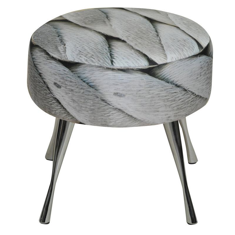 Solid + Manufactured Wood Accent Stool