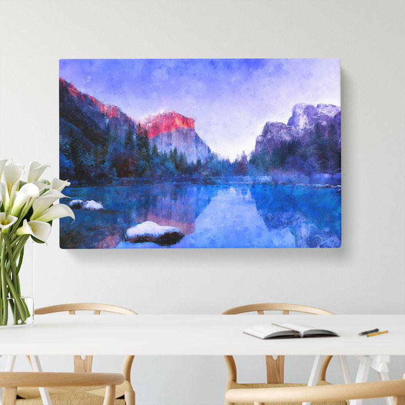 Lake In Yosemite National Park - Wrapped Canvas Painting, 30cm H x 45cm W x 4cm D
