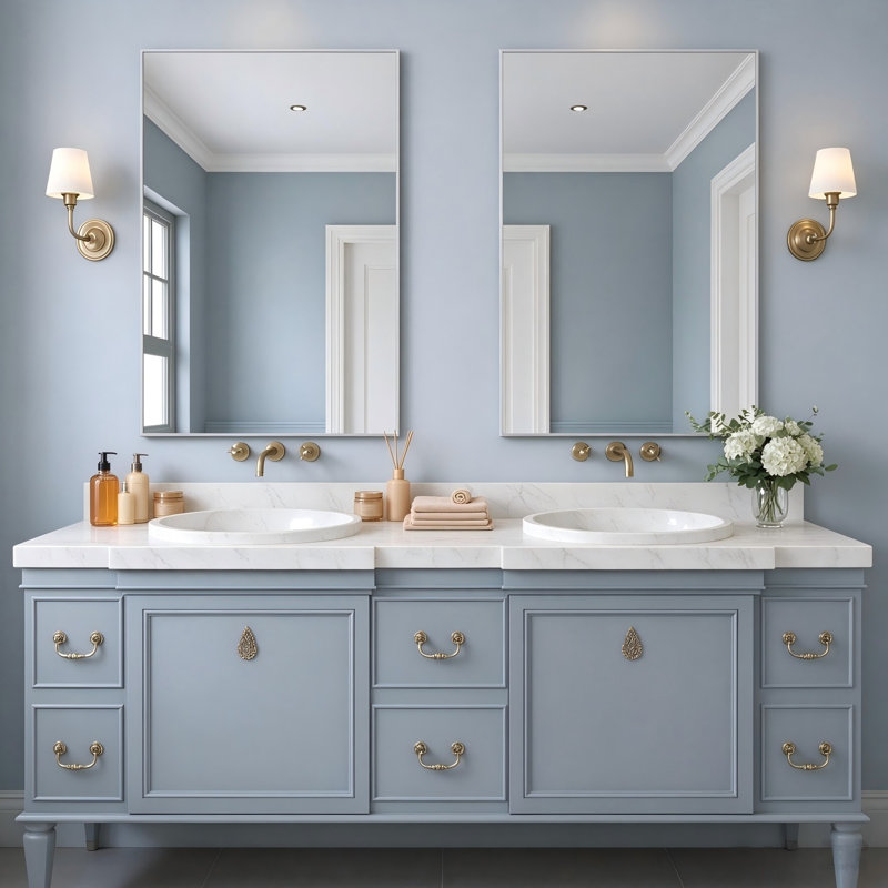 Set of 2  Rectangle Metal Framed Wall Mirror Bathroom Mirror Dresser Mirror, 91×61 cm/120×55 cm, 91 cm H x 61 cm W, Silver