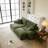 81" Sectional Sofa - Oversized Corduroy Cloud Couch with Movable Ottoman-401724890