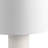 23"H Cement Table Lamp, Painted Ivory Finish, Linen Shade, Iron Base, Stylish and Functional