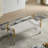 Bedroom Bench, Clear Acrylic and Gold Stainless Steel Combination-183128901
