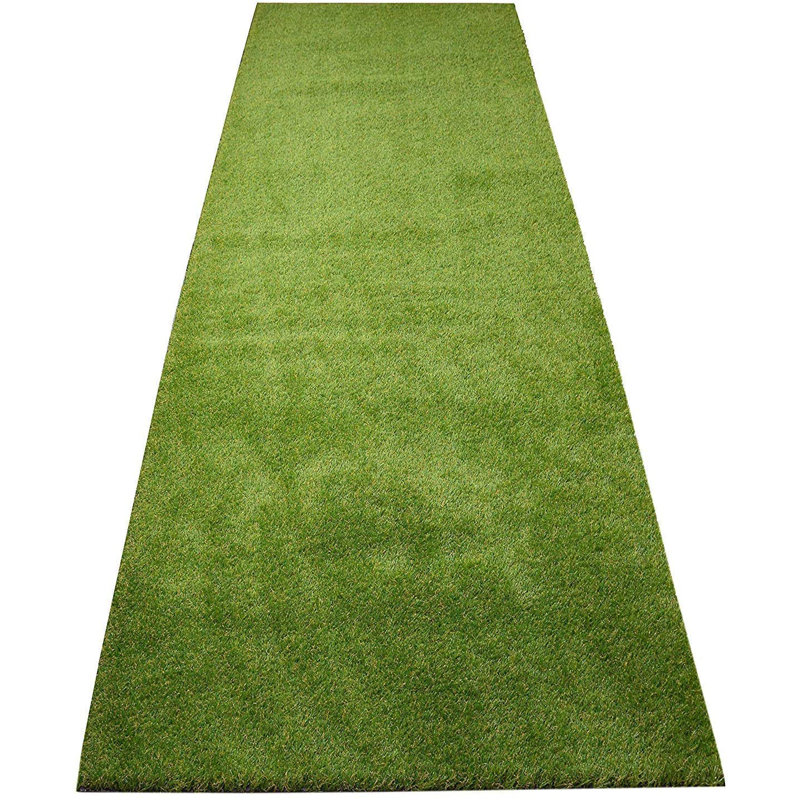 Tapis de gazon artificiel intérieur / extérieur aspect naturel, Tapis de couloir 3 pi 3 po x 6 pi