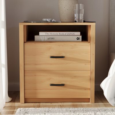 23” 2 Drawer Nightstand with Finished Back