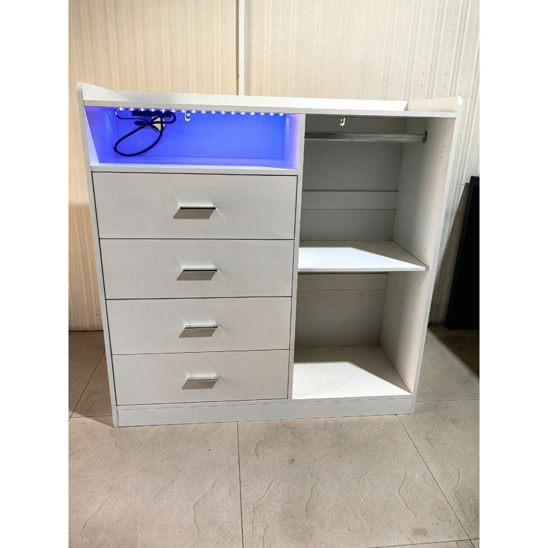 Armoire à trois tiroirs avec lumières DEL