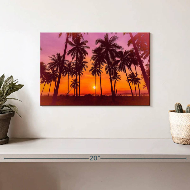 Silhouette de coucher de soleil Gillard, H 8 po x l 12 po