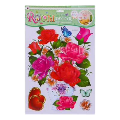 DIY Vase Stereo Stickers Self-Adhesive Wall Refrigerator Decoration