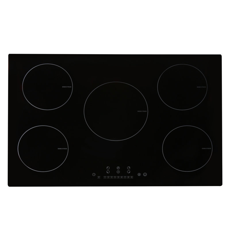 Plaque de cuisson à induction 30 pouces, plaque de cuisson électrique à 5 brûleurs avec 9200W de puissance, contrôle tactile et caractéristiques de sécurité