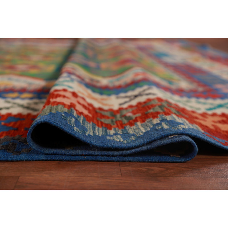 Geometric Wool Kilim Oriental Large Rug 10x16