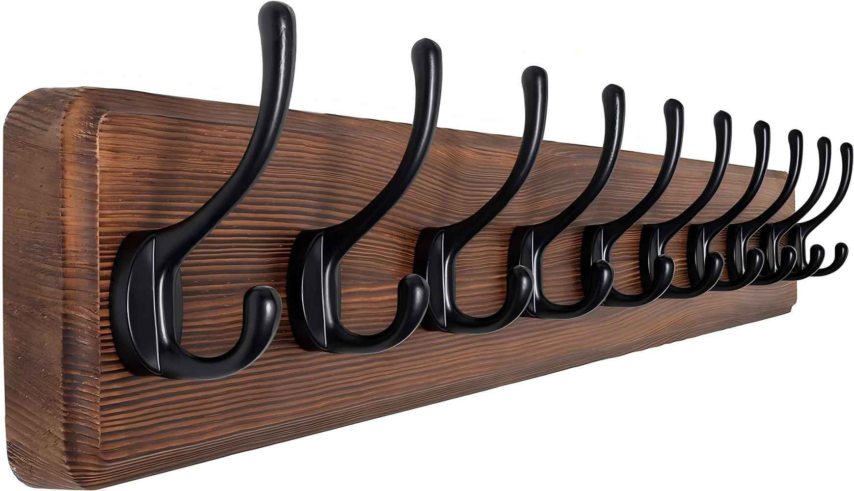 Rosalind Wheeler Rustic Large Wall Mounted Coat Rack,Brown Plate ...