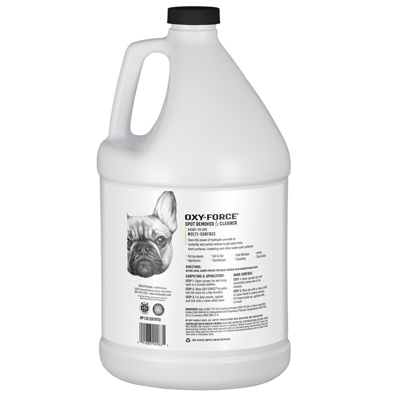 Nettoyant et nettoyant pour taches Oxy-Force Nilodor Tough Stuff, formule naturelle pour animaux 1 gallon