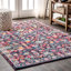 Tapis multicolore / mauve à motif floral Boho-733375330