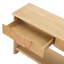 Console cannelée de 55 pouces avec tiroirs à fermeture en douceur et plateau en bois massif - Table d'entrée en pin naturel
