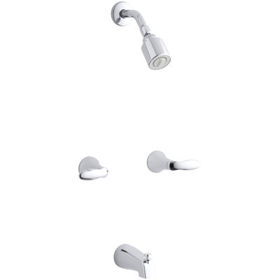 Coralais Bath/Shower Trim Set with Lever Handles, Valve Not Included