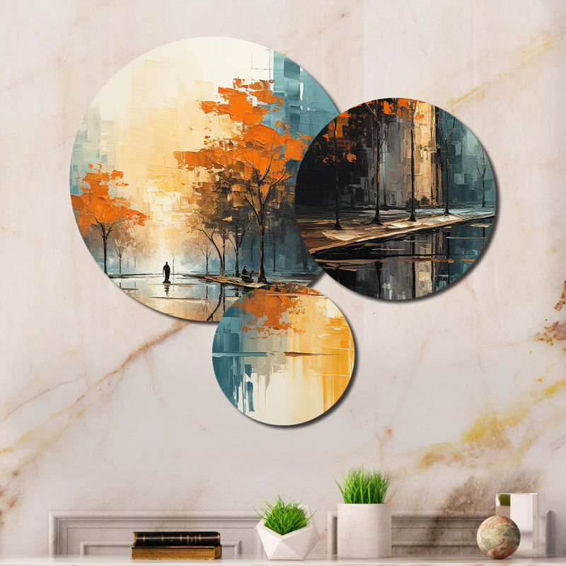 Ensemble de 3 décorations murales en métal