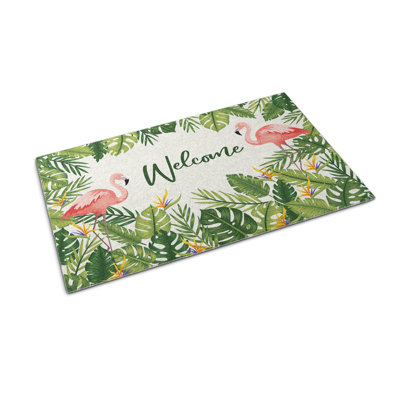Non-Slip Floral Outdoor Doormat