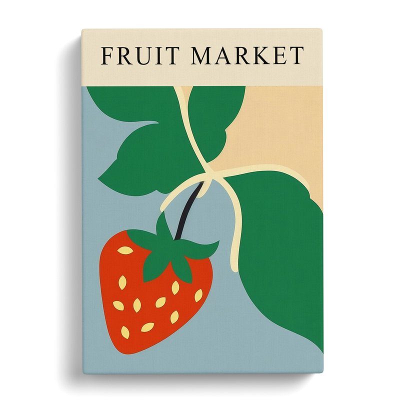 Strawberry Fruit Market Exhibition Vol.3 - Wrapped Canvas Print, 50cm H x 35cm W x 3cm D