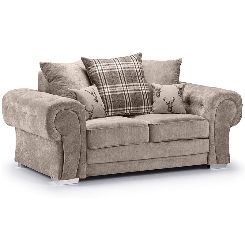 Desantis 2 Seater Chenille Loveseat, Mink