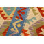 Tapis rouge / bleu / beige en laine à motif géométrique rectangulaire tissé à plat Burgan