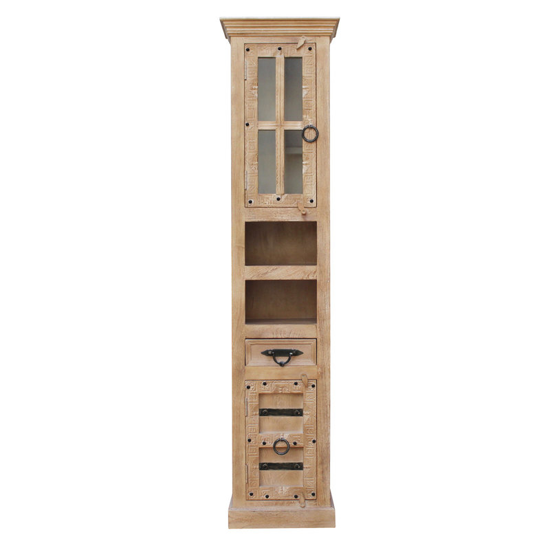 Gelincik Solid Wood Freestanding Standard Bathroom Storage Furniture Set