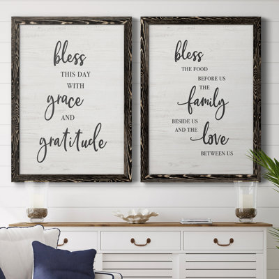«Bless this Day», ensemble de 2 reproductions d'art textuel