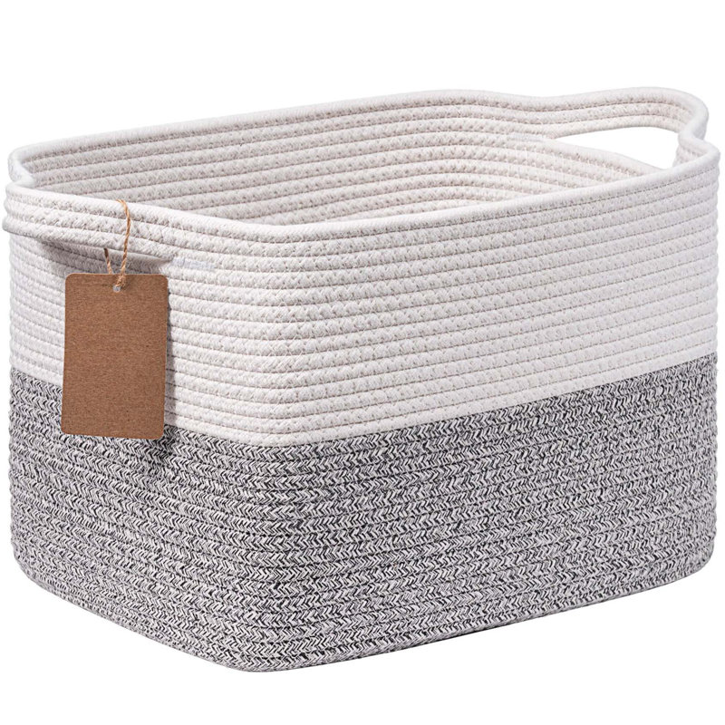 Bhargava Fabric Laundry Hamper with Handles, Grey