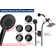 Filtered Rain Shower Head, High Pressure 8?Square, And 5 Settings Handheld Shower Filter Combo With Self-Adhesive Holder/1.5M Hose