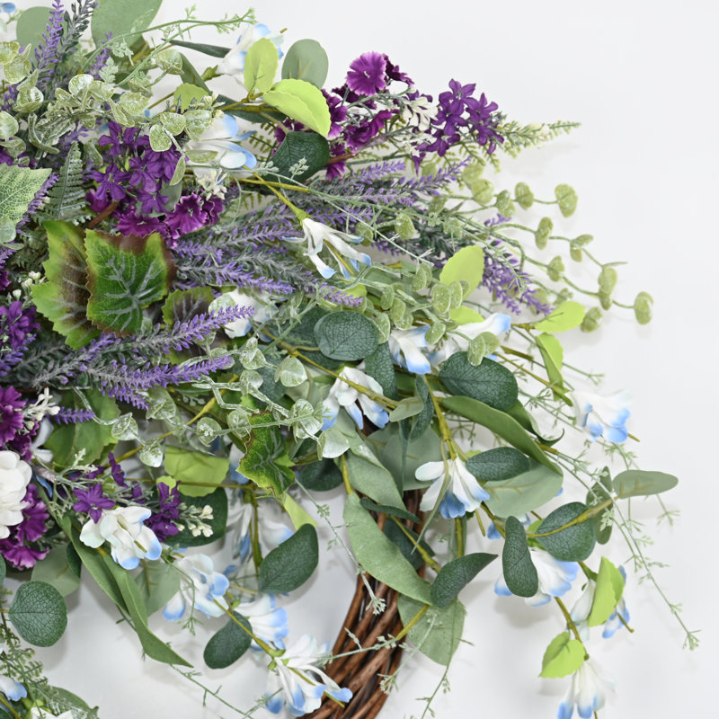 Couronne florale artificielle 28 po
