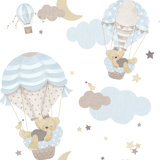 Little Explorers 2 Hot Air Balloons Wallpaper Roll