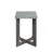 3PC Coffee Table Set Rectangular Shape Coffee Table and 2 Square Shape End Tables Stylized Cross-Leg Design Contemporary Style Gray