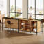 Table de bar moderne de 61 po avec rangement à 6 cubes, armoire de bar et comptoir à déjeuner pour la cuisine du salon