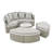 Patio Furniture, Round Outdoor Sectional Sofa Set, Rattan Daybed, Two-Tone Weave Sunbed With Retractable Canopy-129914154-129914157