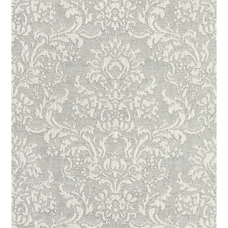 Merchante San Luca Damask Fabric, Pearl Gray