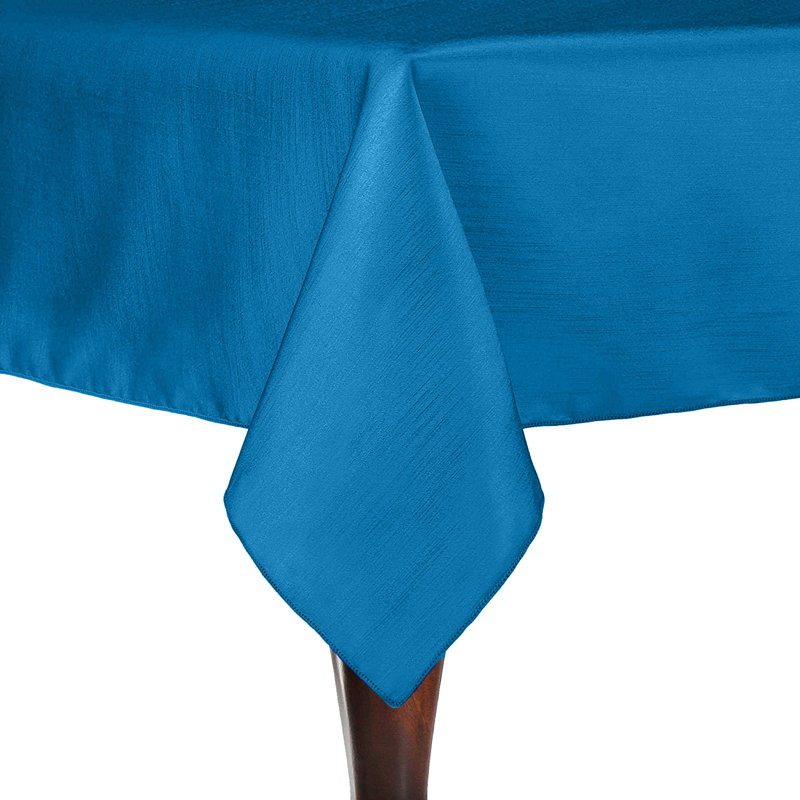 Majestic Solid Color Square Tablecloth, 10, Aqua Blue, 90 " Square
