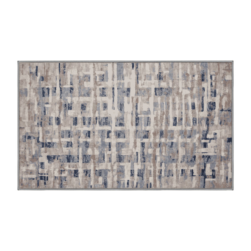 Tapis gris lavable à la machine