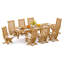 7 Pcs Grade-A Teak Wood Dining Set: 122" Atnas Double Extension Rectangle Table And 6 Warwick Reclining Arm Chairs #11Wa2806-805205293