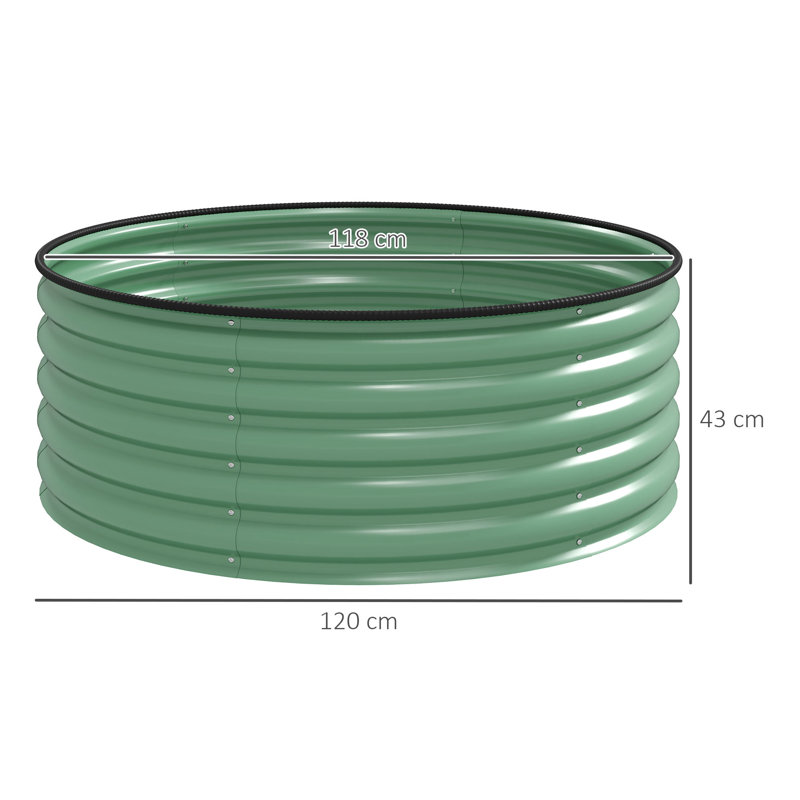 Metal Raised Garden Bed, Light Green